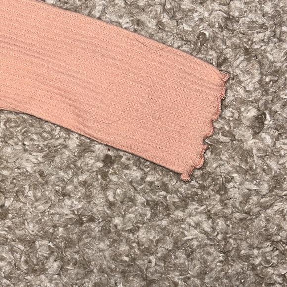 NWT Abercrombie & Fitch Basic Pink Solid Viscose Boat Neck Top - Picture 3 of 4